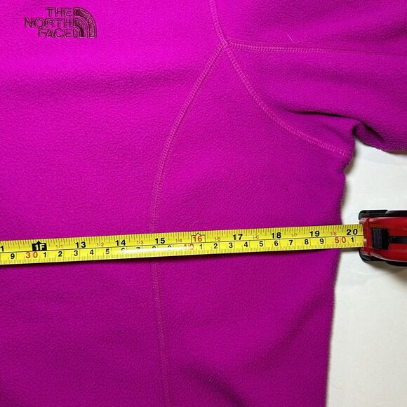 THE NORTH FACE WOMENS SWEATER Large PINK PULLOVER FLEECE 1/4 ZIP - Picture 6 of 7